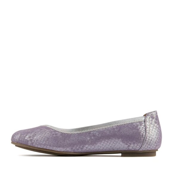 Vionic Caroll Ballet Flat Lavender Lilac Snakeskin Metallic Size 10 - Picture 5 of 9